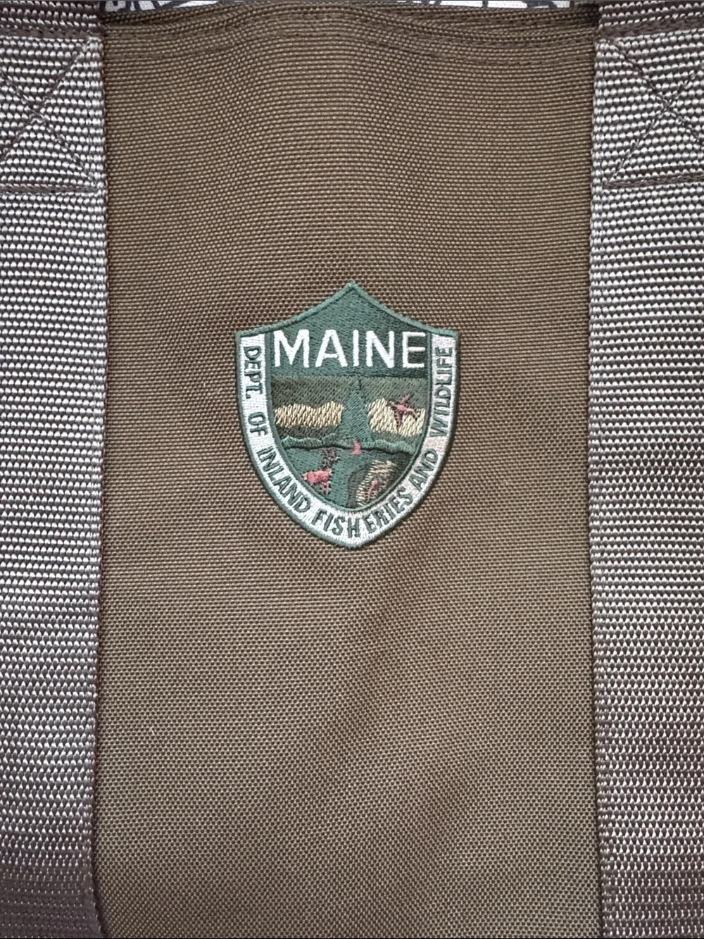 L.L. Bean Olive Green Canvas Maine Warden’s Tote Bag with short and Long Straps